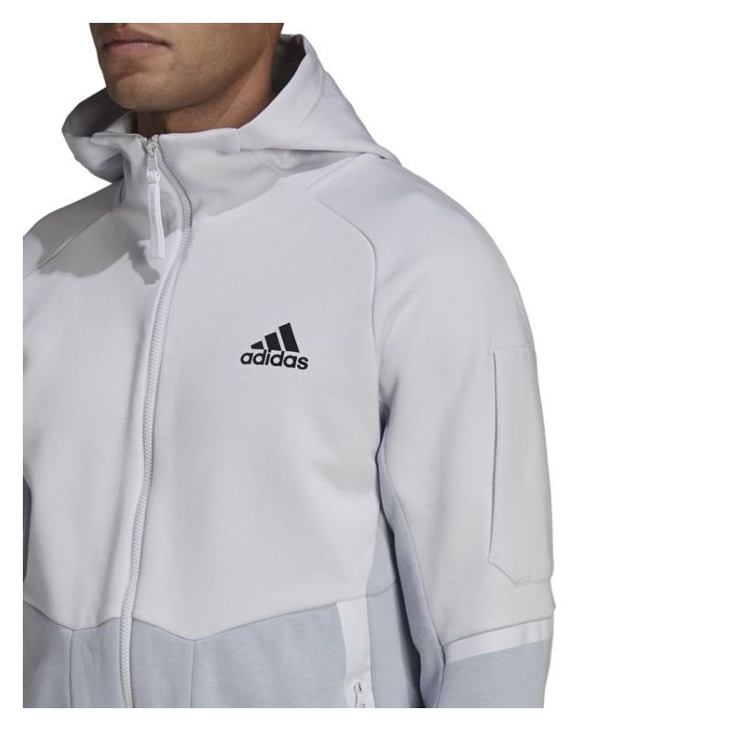 DESIGNED FOR GAMEDAY majica s kapuljačom na patent bijelo/siva Cijena Akcija