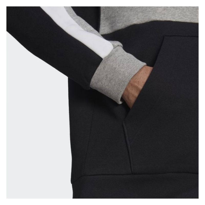 ESSENTIALS COLORBLOCK majica s kapuljačom na patent siva Cijena Akcija
